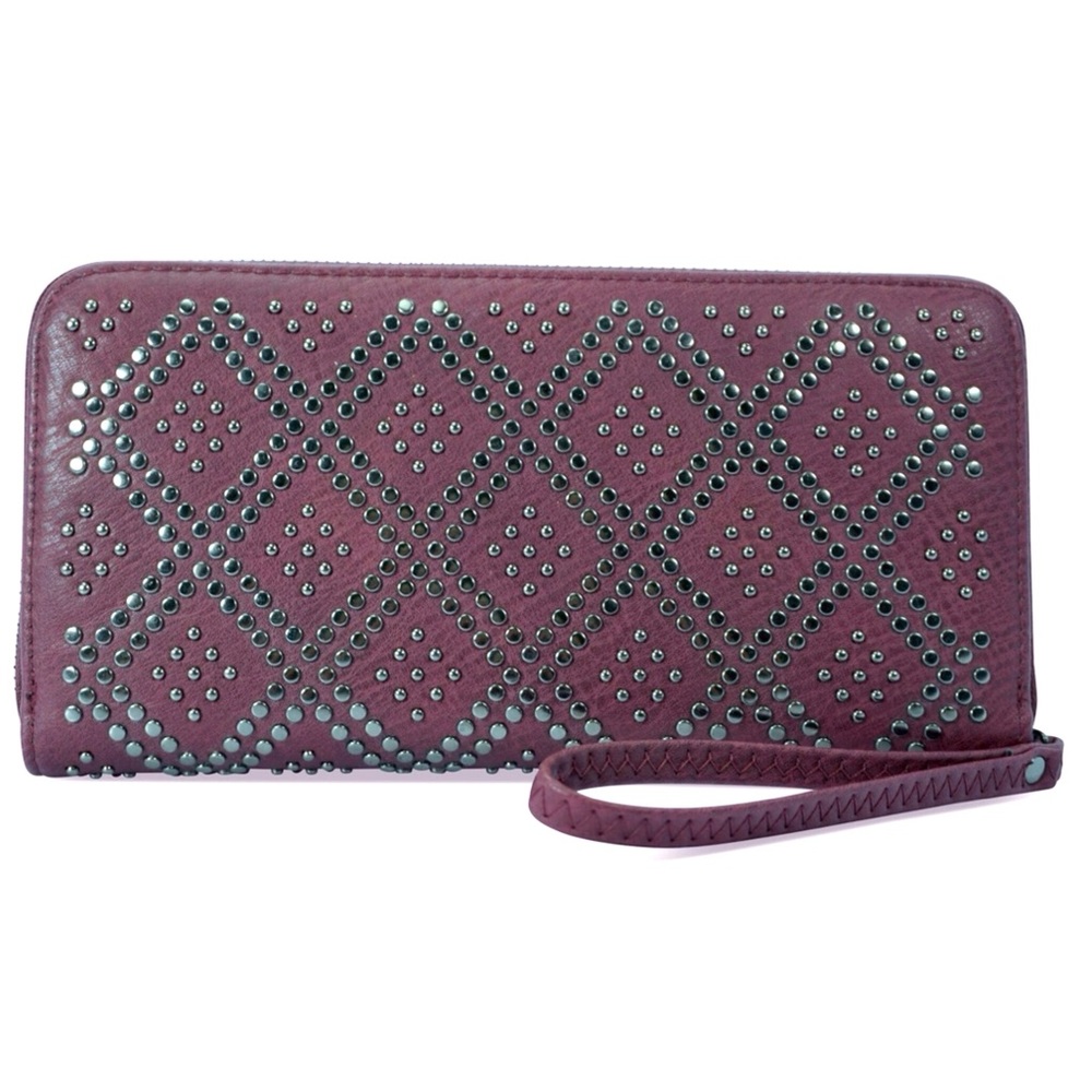 Bohemian Studded Wristlet Wallet